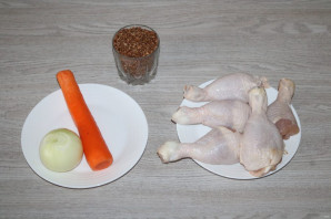 Куриные ножки с гречкой в духовке - фото шаг 1