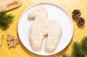 Вегетарианский салат в виде лошади - фото шаг 12