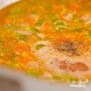 Суп с фрикадельками и помидорами - фото шаг 16