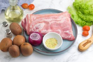 Шашлык с киви - фото шаг 1