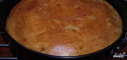 Заливной пирог с сайрой и рисом - фото шаг 7