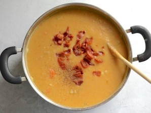 Суп с белой фасолью и беконом - фото шаг 9