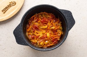 Перец с луком и томатами на зиму - фото шаг 7