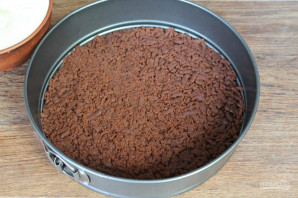 Тертый шоколадный пирог с творогом - фото шаг 10