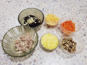 Овощной салат с полентой "Bravolli" и мясом кролика - фото шаг 2