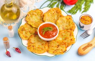 Постные оладьи из кабачков - фото шаг 9