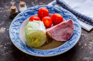 Салат с ветчиной и китайской капустой - фото шаг 1