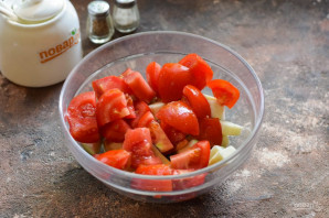 Индейка с баклажанами и помидорами в духовке - фото шаг 3