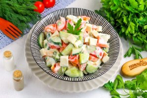 Салат из колбасного сыра - фото шаг 7