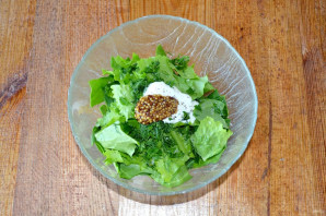 Салат со шпинатом и огурцом - фото шаг 6