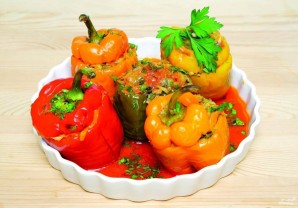 Болгарский перец, фаршированный овощами - фото шаг 6