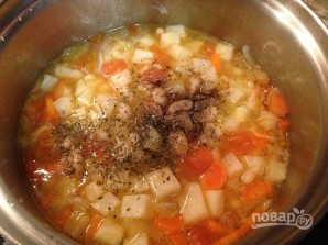 Суп с фасолью и шпинатом - фото шаг 7
