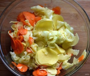 Запеканка-кугель из овощей с индейкой - фото шаг 1