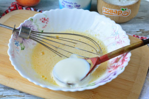 Йогуртовый пирог с персиками - фото шаг 3