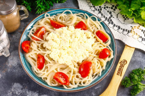 Спагетти с творожным сыром - фото шаг 5