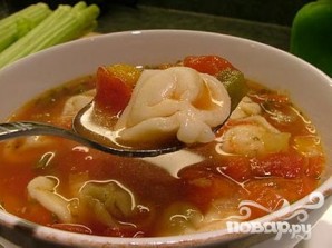 Овощной суп с тортеллини - фото шаг 5