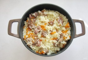 Рис с куриными желудками - фото шаг 6