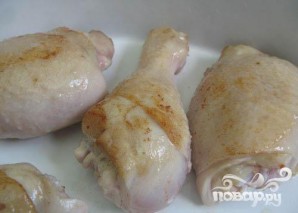 Курица, запеченная с грибами и тыквой - фото шаг 1