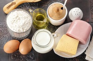 Блины с ветчиной - фото шаг 1