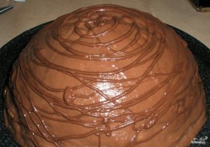 Блинный торт с шоколадным кремом - фото шаг 8
