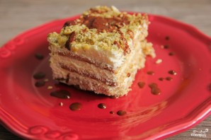 Торт из печенья "Юбилейное" без выпечки - фото шаг 7
