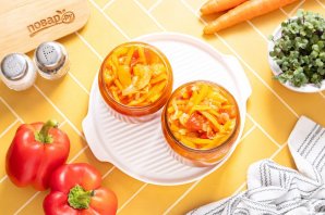 Салат из перца моркови и лука - фото шаг 8
