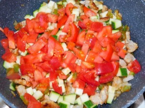 Омлет с мясом и овощами - фото шаг 4