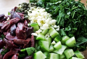 Овощной салат без майонеза - фото шаг 4