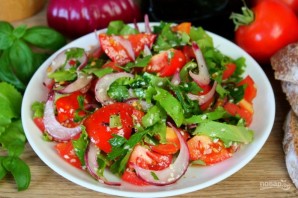 Салат из помидоров с красным луком и кунжутом - фото шаг 8
