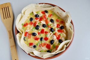 Омлетный пирог в лаваше - фото шаг 5