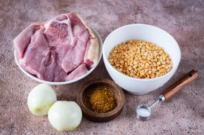 Гороховая каша с мясом - фото шаг 1