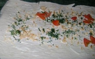 Лаваш с сыром в духовке - фото шаг 2