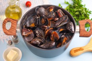 Ракушки мидии в сливочном соусе - фото шаг 3