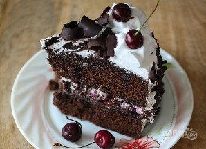 Шоколадно-вишневый торт - фото шаг 14