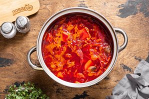 Постный борщ с грибами - фото шаг 13