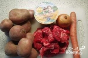 Картофель с говядиной в мультиварке - фото шаг 1