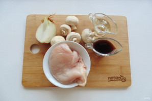 Курица с грибами в соусе терияки - фото шаг 1