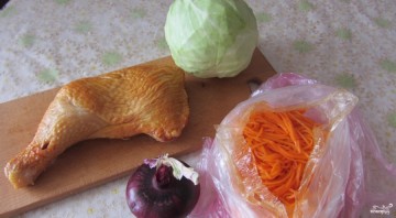 Салат с копчёной курицей и корейской морковью - фото шаг 1