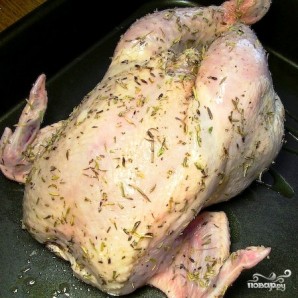 Цыпленок с чесноком и тимьяном - фото шаг 1