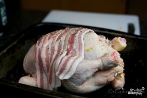 Фаршированная курица в духовке - фото шаг 4