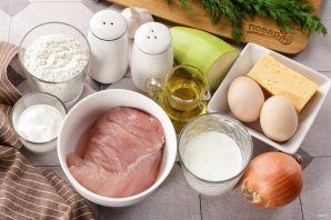 Блинчики из кабачков с курицей - фото шаг 1