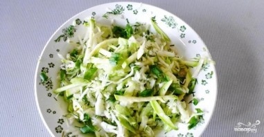 Салат из зеленых овощей - фото шаг 6