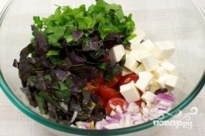 Салат с оливками - фото шаг 7