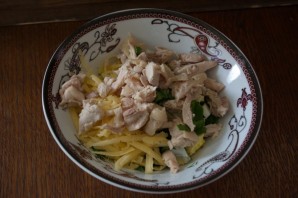 Салат с курицей и огурцом - фото шаг 5
