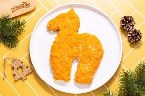 Вегетарианский салат в виде лошади - фото шаг 11