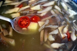 Суп из индейки с грибами и булгуром - фото шаг 4