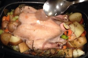 Куриное мясо с овощами в духовке - фото шаг 2