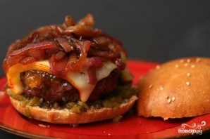 Чизбургер с луковым джемом - фото шаг 3