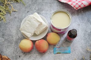 Ленивый кекс с персиками и творогом - фото шаг 1