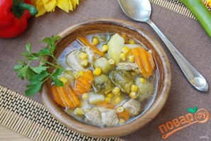 Куриный суп с брюссельской капустой - фото шаг 10
